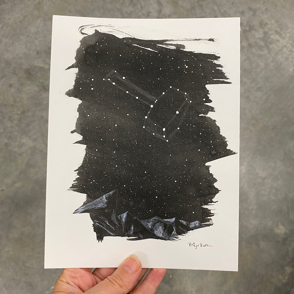 Throw - Art Print - Inktober 2020 - Day 9 - ready to ship 6x8