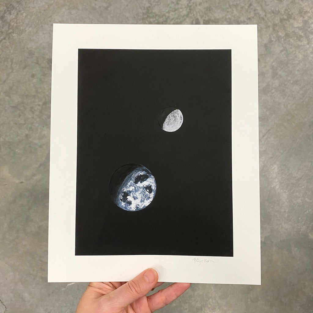 Earth and Moon - Print to Order