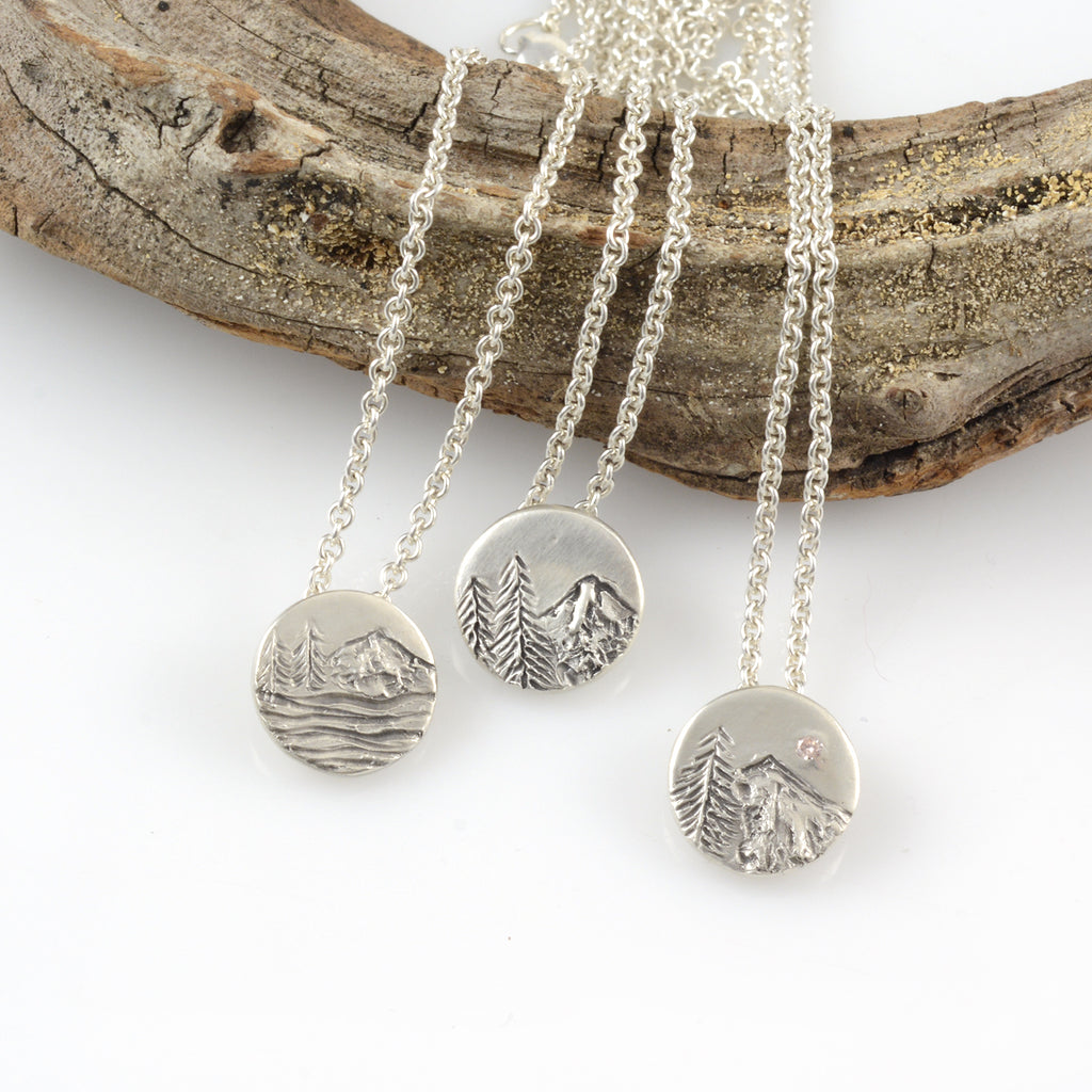 Landscape Pendants - Sterling Silver - Ready to Ship