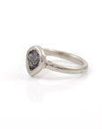 Single Meteorite Ring in Palladium/Silver - size 5 - Ready to Ship - Beth Cyr Handmade Jewelry