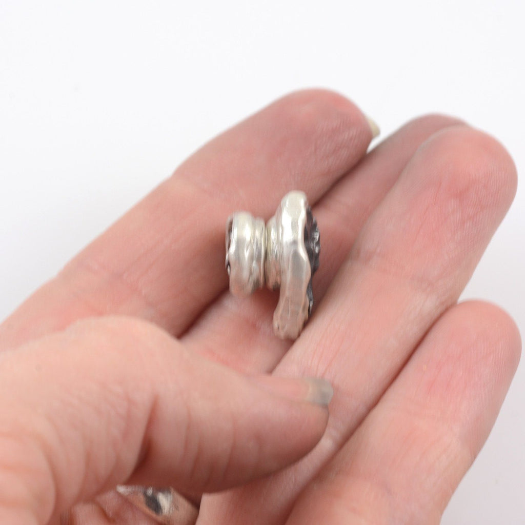 Reserved Custom Order - Meteorite Tie Magnets in Sterling Silver - Ready to Ship - Beth Cyr Handmade Jewelry
