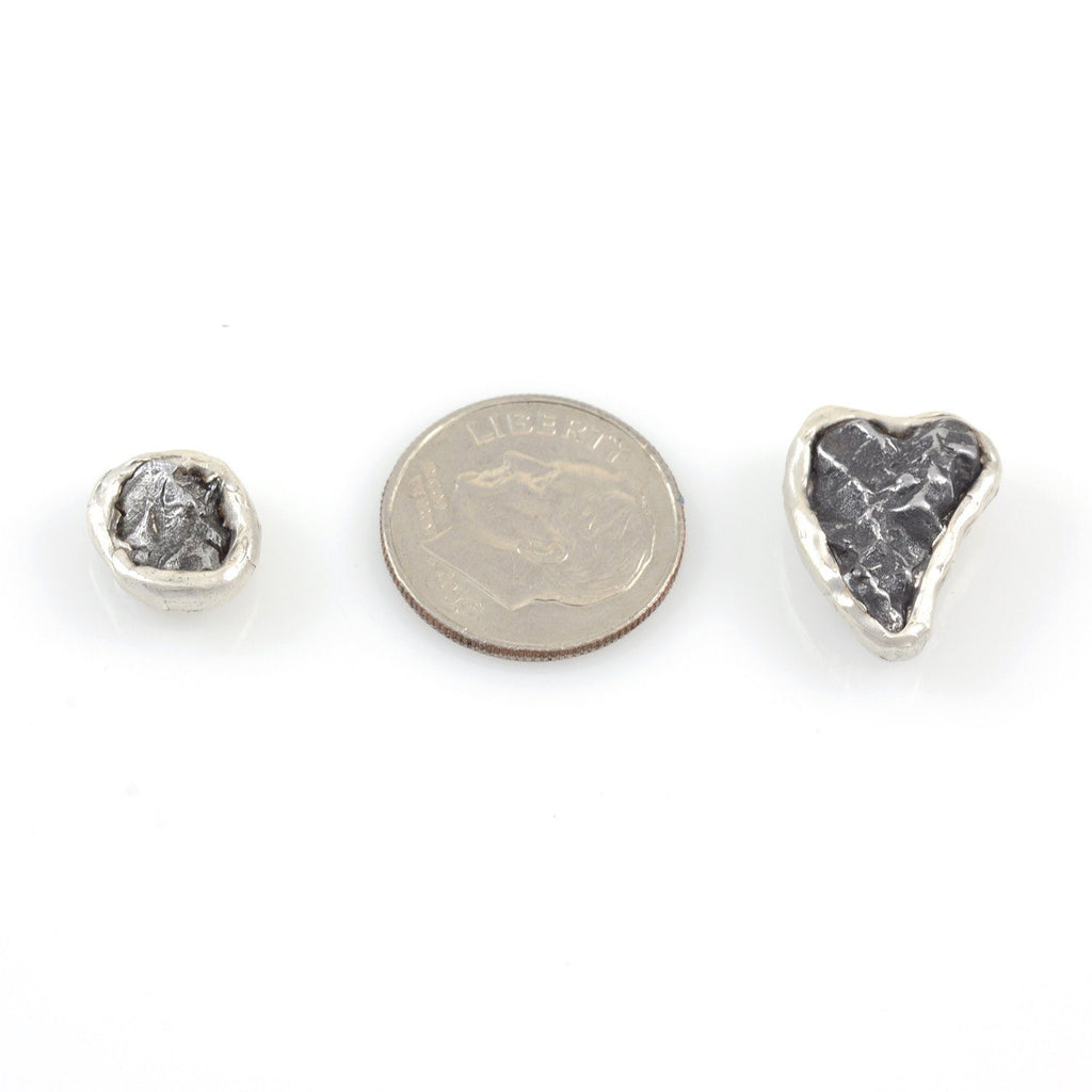 Reserved Custom Order - Meteorite Tie Magnets in Sterling Silver - Ready to Ship - Beth Cyr Handmade Jewelry