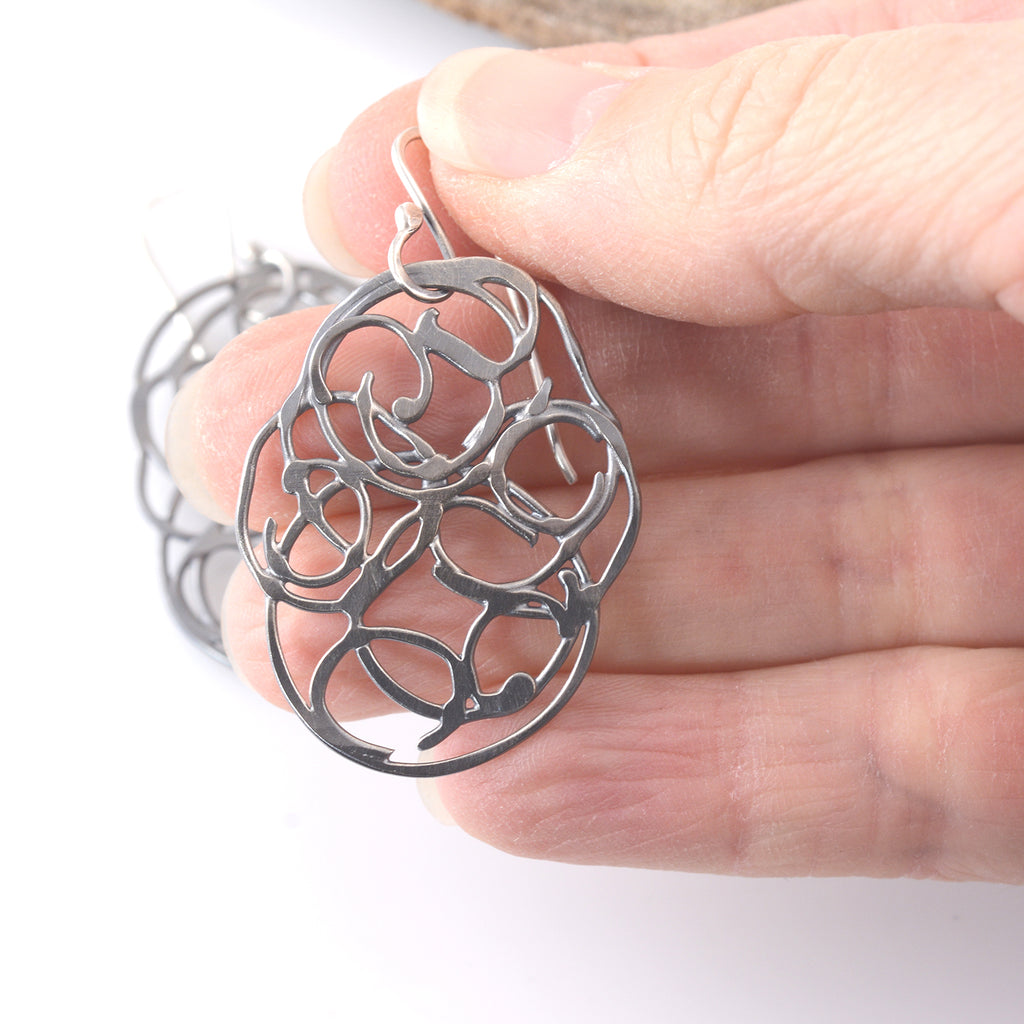 Oval Vine Earrings - Size Small - Ready to Ship