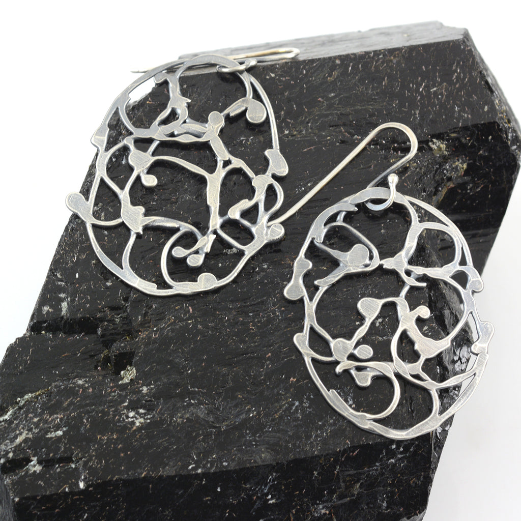 Oval Vine Earrings - Size Small - Ready to Ship