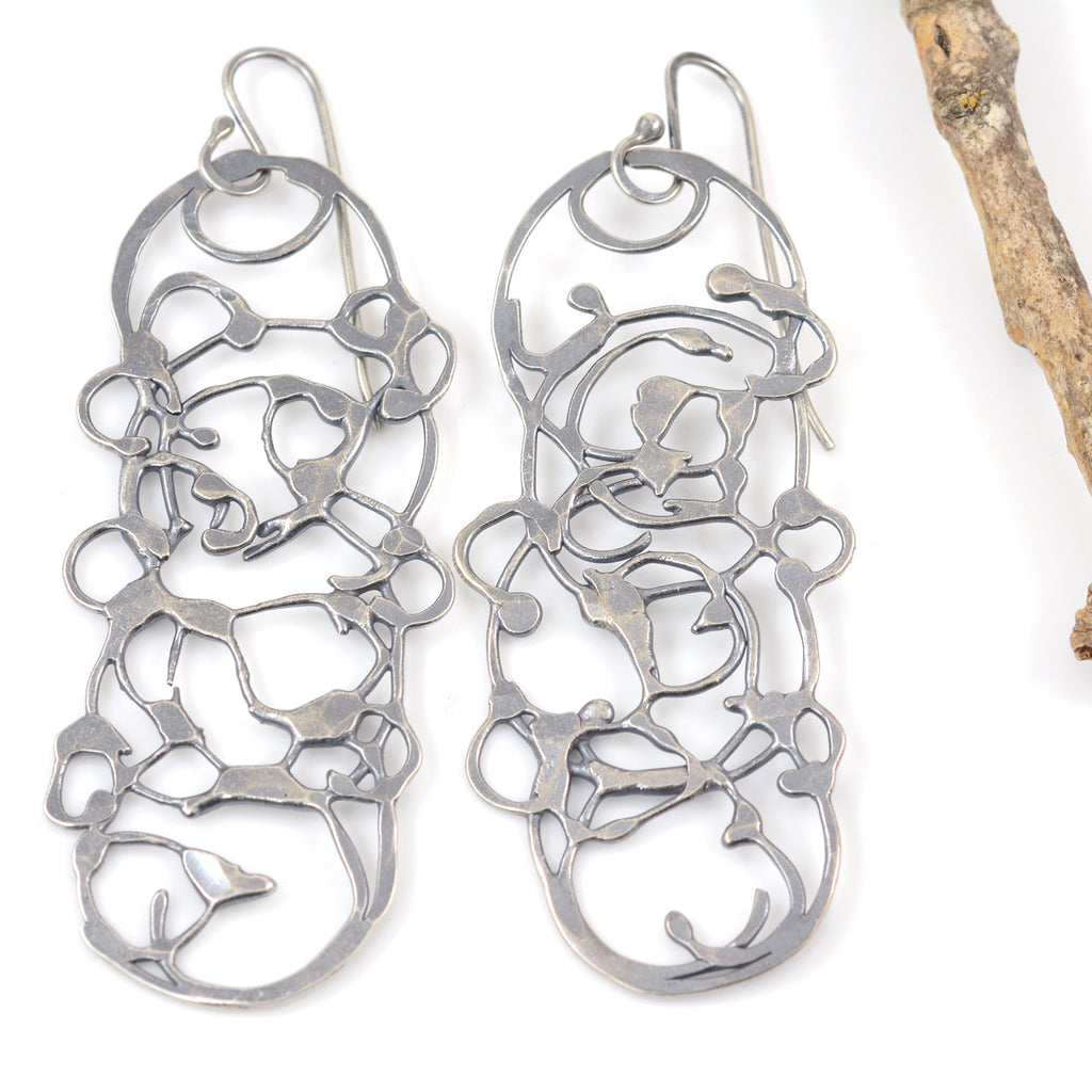 Oval Vine Earrings - Size Large - Ready to Ship