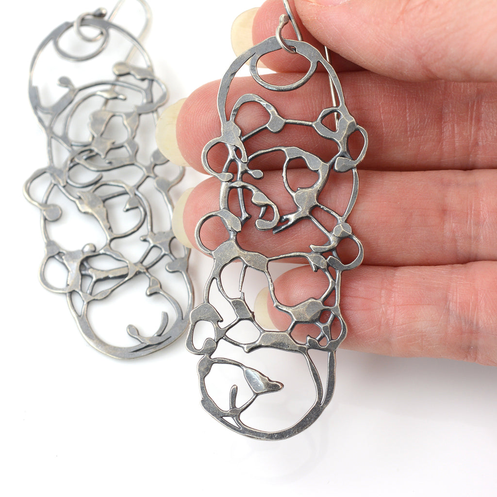 Oval Vine Earrings - Size Large - Ready to Ship