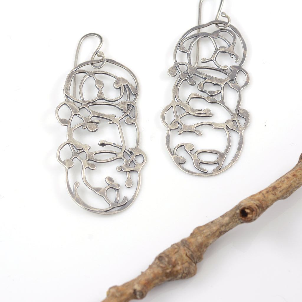 Oval Vine Earrings - Size Medium - Ready to Ship