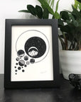 A Portal Through the Stars - Mountains, Trees and Stars - Pen and Ink Drawing Print - Beth Cyr Handmade Jewelry