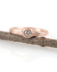 Twig Engagement Ring with .1ct Diamond in 14k Rose Gold - size 5.25 - Ready to Ship - Beth Cyr Handmade Jewelry