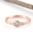 Twig Engagement Ring with .1ct Diamond in 14k Rose Gold - size 5.25 - Ready to Ship - Beth Cyr Handmade Jewelry
