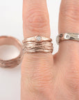 Twig Engagement Ring with .1ct Diamond in 14k Rose Gold - size 5.25 - Ready to Ship - Beth Cyr Handmade Jewelry