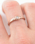 Twig Engagement Ring with .1ct Diamond in 14k Rose Gold - size 5.25 - Ready to Ship - Beth Cyr Handmade Jewelry