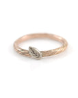 Autumn Leaf - Vine and Leaf Ring in 14k Rose and Palladium White Gold - size 7 - Ready to Ship - Beth Cyr Handmade Jewelry