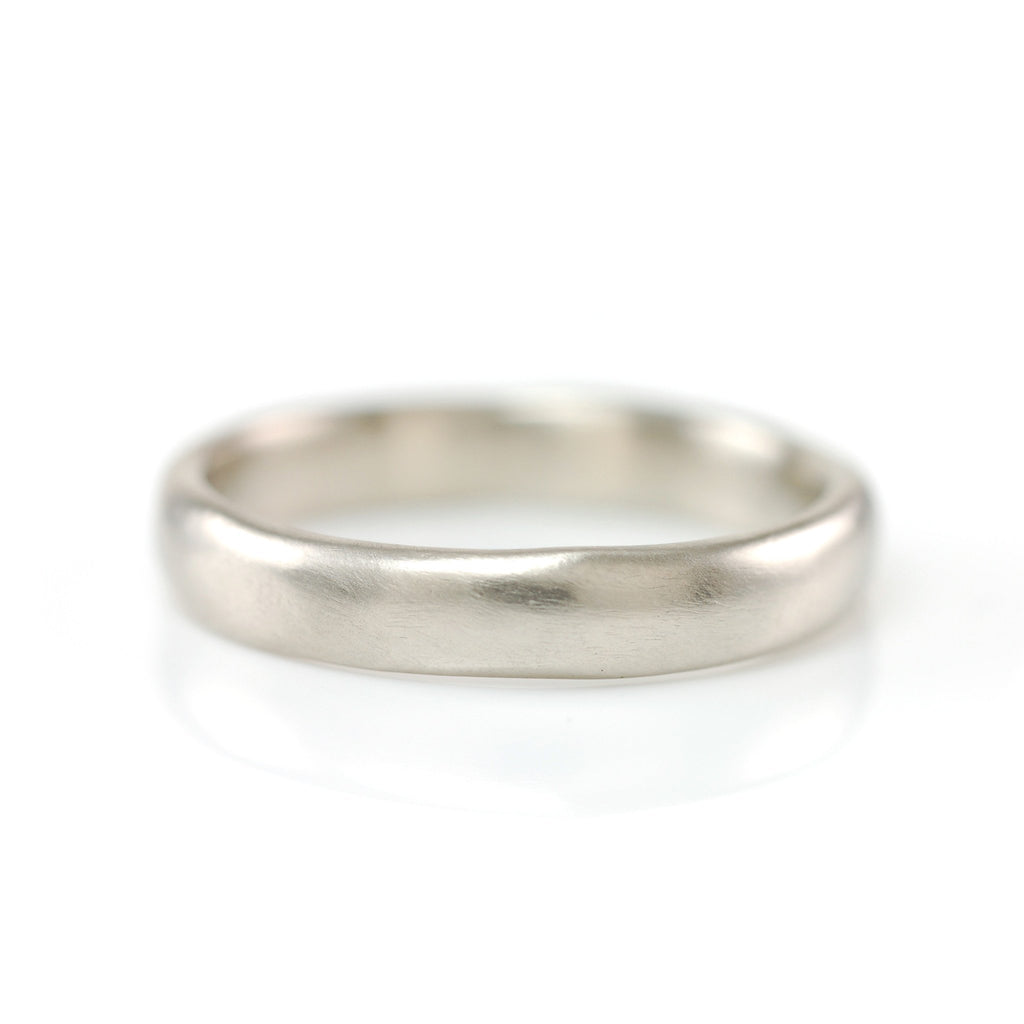 Simplicity Ring in 14k Palladium White Gold - 4mm size 10 - Ready to Ship - Beth Cyr Handmade Jewelry