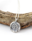 Sterling Silver Om Pendant - (small om design) - Ready to Ship - Beth Cyr Handmade Jewelry