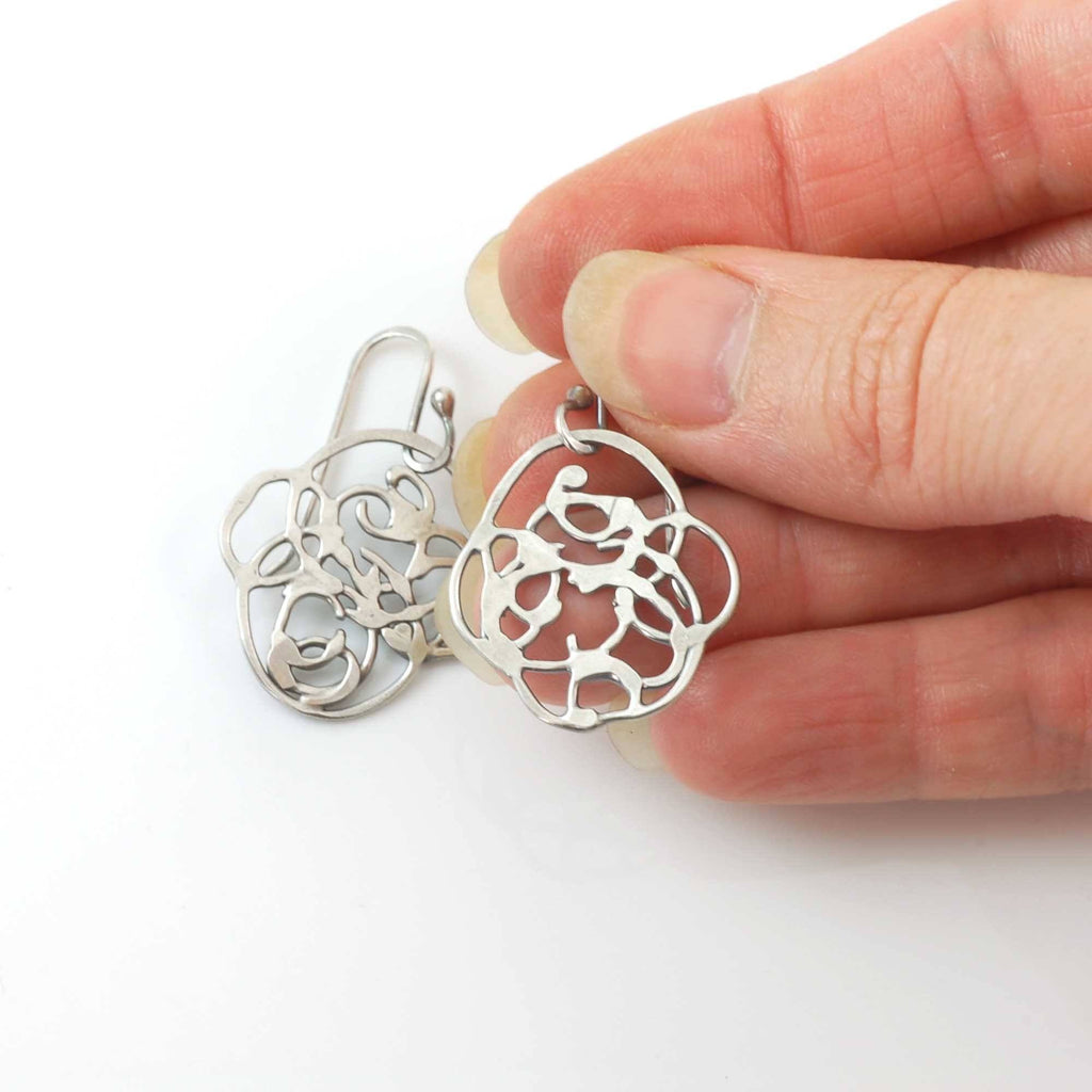 Organic Vine Earrings - Size Small - Ready to Ship - Beth Cyr Handmade Jewelry