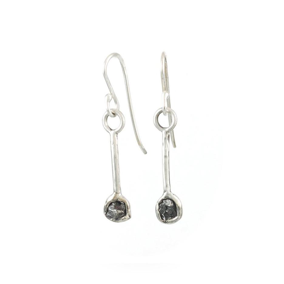 Meteorite Earrings - Size Medium - Made to Order - Beth Cyr Handmade Jewelry