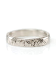 Tooled with Love Hammered Ring in Palladium White Gold - Size 5 3/4 - Ready to Ship - Beth Cyr Handmade Jewelry