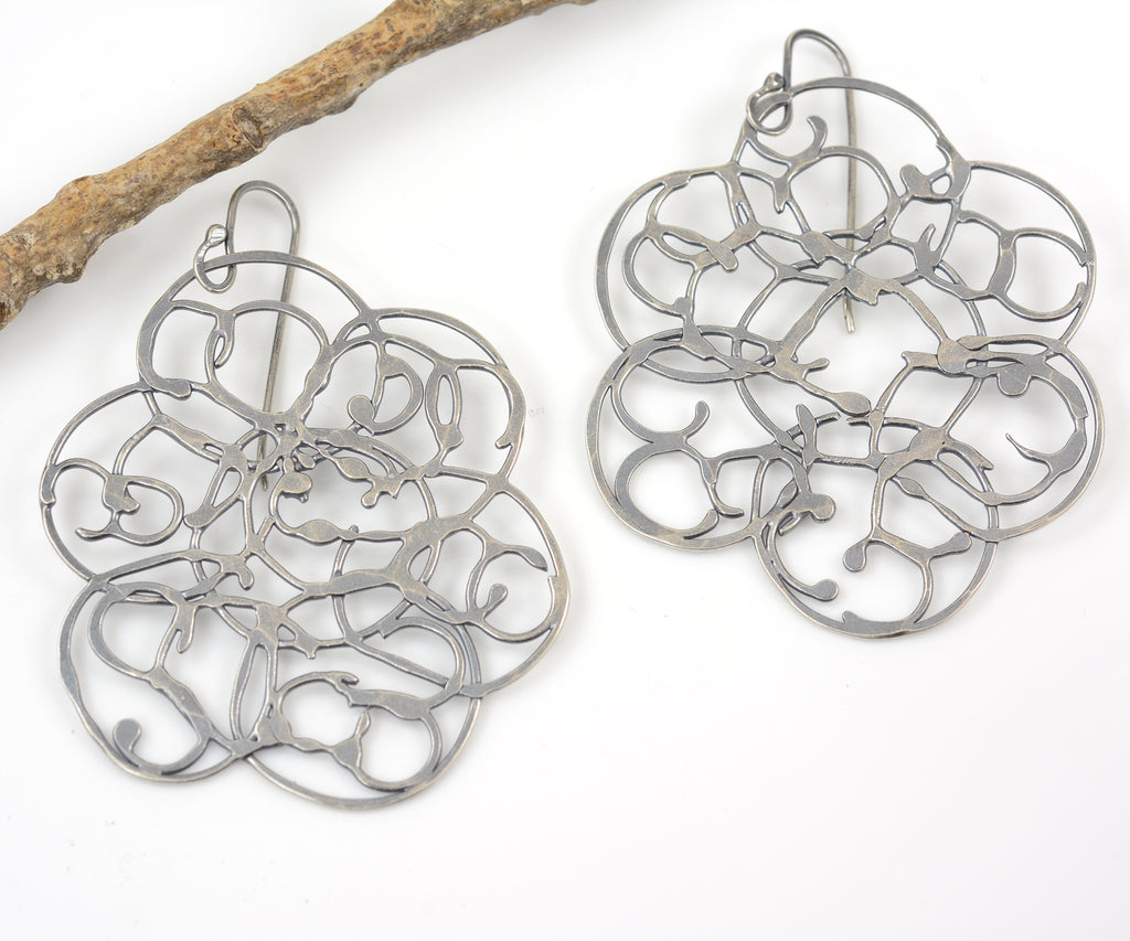 Vine Earrings - Size Medium (slightly larger) - Ready to Ship