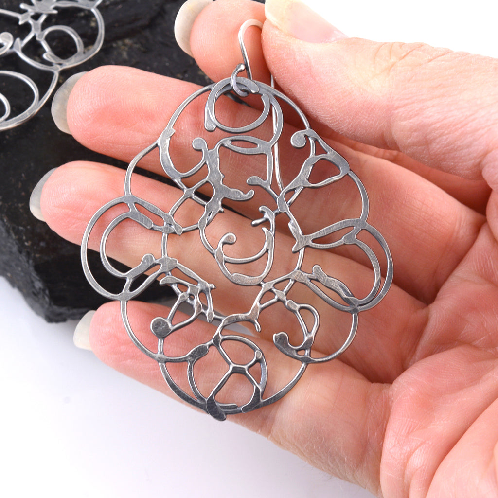 Organic Vine Earrings - Size Medium - Ready to Ship