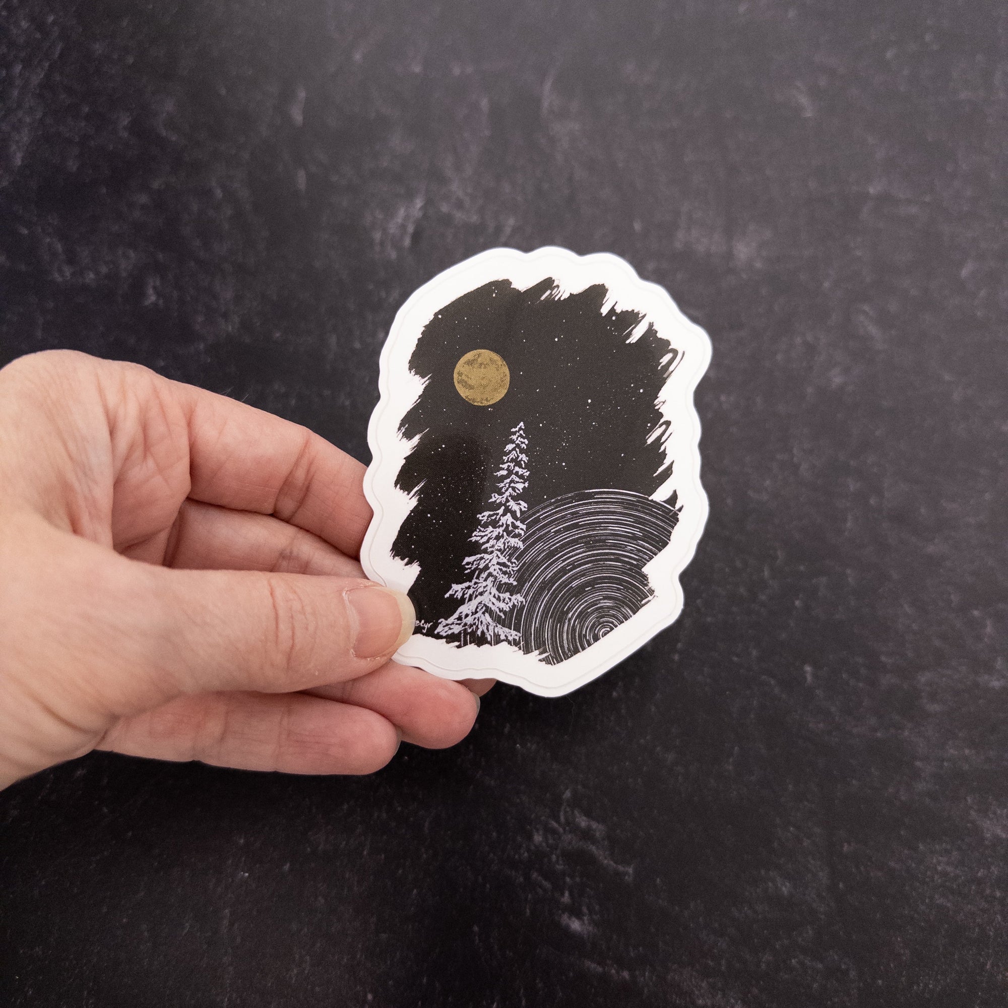 New print - Night Sky Mushrooms - Get a free sticker to match your print through ends Apr. 1