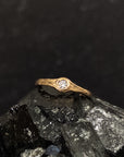 Twig Engagement Ring with .1ct Diamond in 14k Rose Gold - size 5.25 - Ready to Ship
