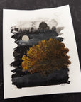Beauty in the Upside Down - Moonlit Tree - 8"x10" Original Drawing - Ready to Ship