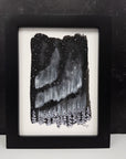 Aurora and Snowy Forest - 6"x8" Original Drawing - Ready to Ship