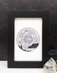 Pisces - Star Trails - Zodiac Constellations - Pen and Ink Drawing Print - Print to Order