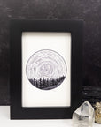Aries - Star Trails - Zodiac Constellations - Pen and Ink Drawing Print - Print to Order