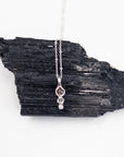 Meteorite Pendant - Meteorite, Rough Diamond and Moissanite - in Sterling Silver - Ready to Ship