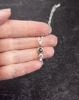Meteorite Pendant - Meteorite, Rough Diamond and Moissanite - in Sterling Silver - Ready to Ship