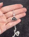 Meteorite Pendant - Mountain Shape - in Sterling Silver - Ready to Ship