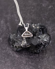 Meteorite Pendant - Mountain Shape - in Sterling Silver - Ready to Ship
