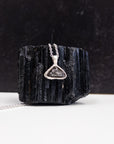 Meteorite Pendant - Mountain Shape - in Sterling Silver - Ready to Ship