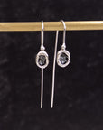 Meteorite Drop Earrings in Sterling Silver - Ready to Ship