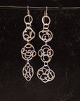 Organic Vine Element Long Drop Earrings - Ready to ship