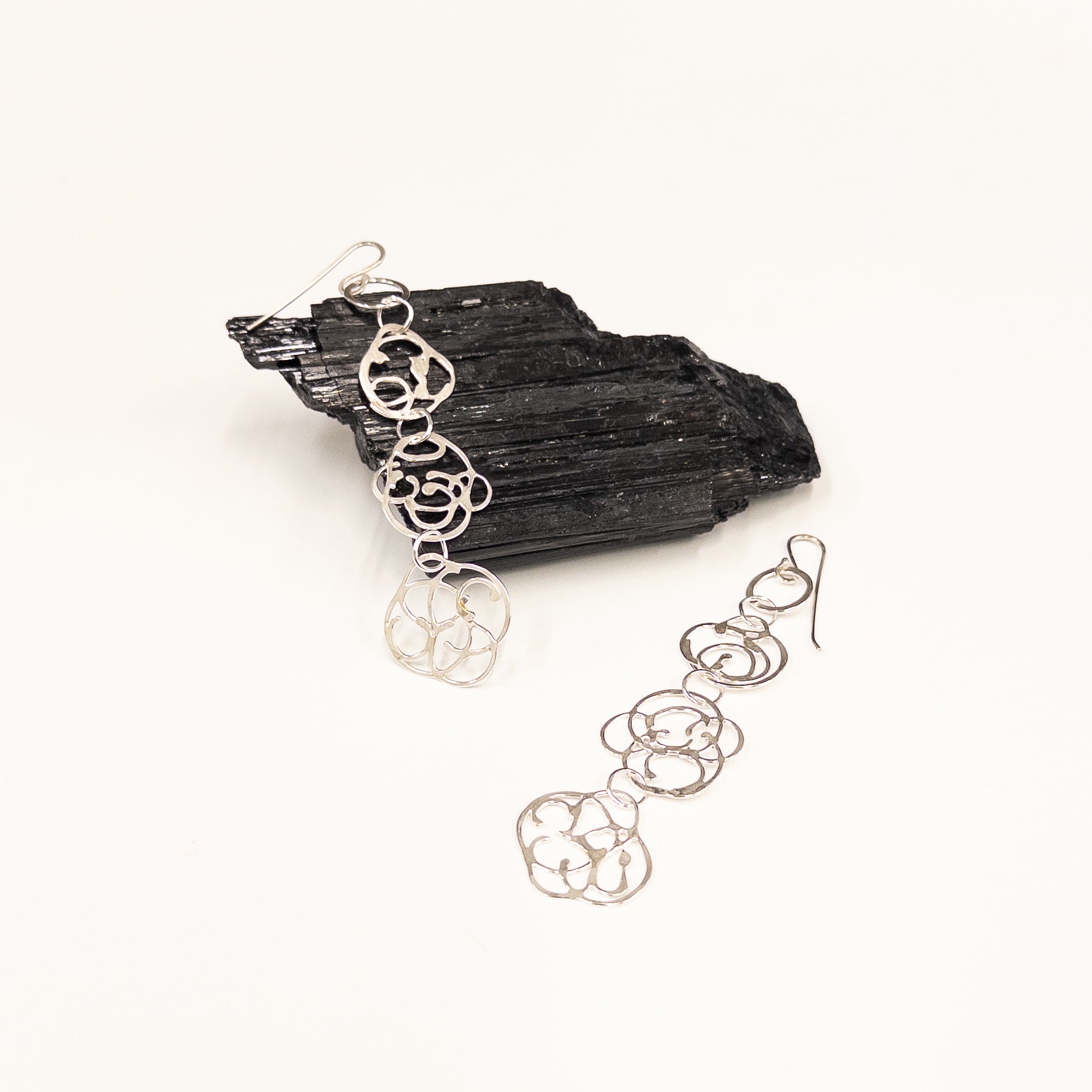 Organic Vine Element Long Drop Earrings - Ready to ship