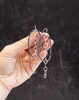Large Dark Silver Oval with Shiny Silver Chain - Sterling Silver - Ready to ship