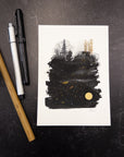 Print Sale - 5x7" Falling Leaves - Art Print - Ready to Ship