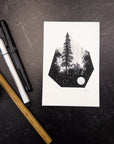 Print Sale - 4x6" Beauty in the Upside Down - Terrarium Series - Foggy Trees - Art Print - Ready to Ship