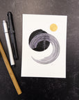 Print Sale - 5" x 7" Space and Time Series - Drawing 2 - Hand Embellished Print - Ready to Ship