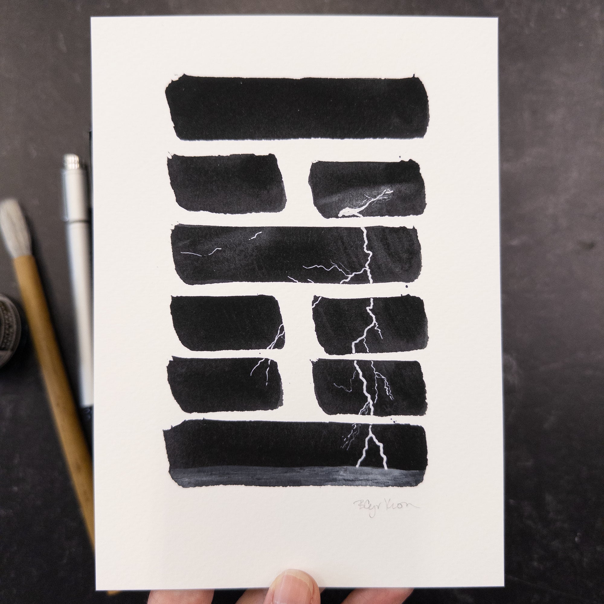Print Sale - 5x7 Hexagram 21 Biting Through - Teeth - Art Print - Ready to ship