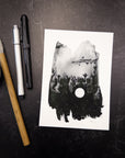 Print Sale - 5x7 Beauty in the Upside Down - Shark - Art Print - Ready to Ship