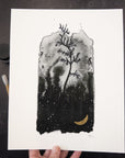 Print Sale - 8" x 10" Beauty in the Upside Down - Tall Curvy Tree - Art Print - Ready to Ship