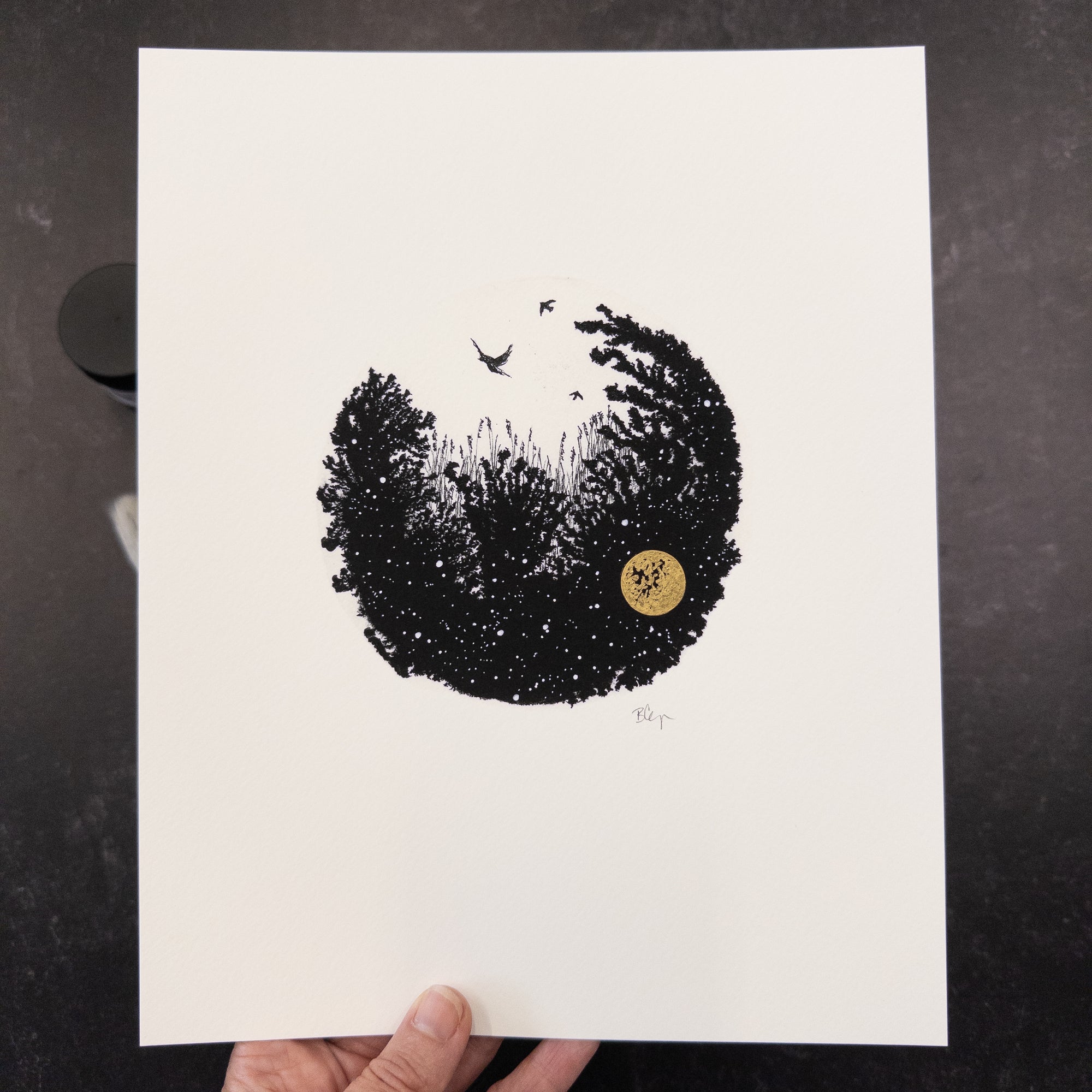 Print Sale - 8" x 10" Beauty in the Upside Down - Tiny Birds - Art Print - Ready to Ship