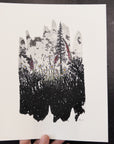 Print Sale - 8" x 10" Midnight Flowers - Daisies and Foxgloves  - Art Print - Ready to Ship