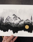 8x10" Beauty in the Upside Down - Mountain Wildflowers - Art Print - Ready to Ship
