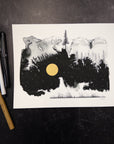 Print Sale - 8" x 10" Beauty in the Upside Down - Fantasy Mountain - Art Print - Ready to Ship