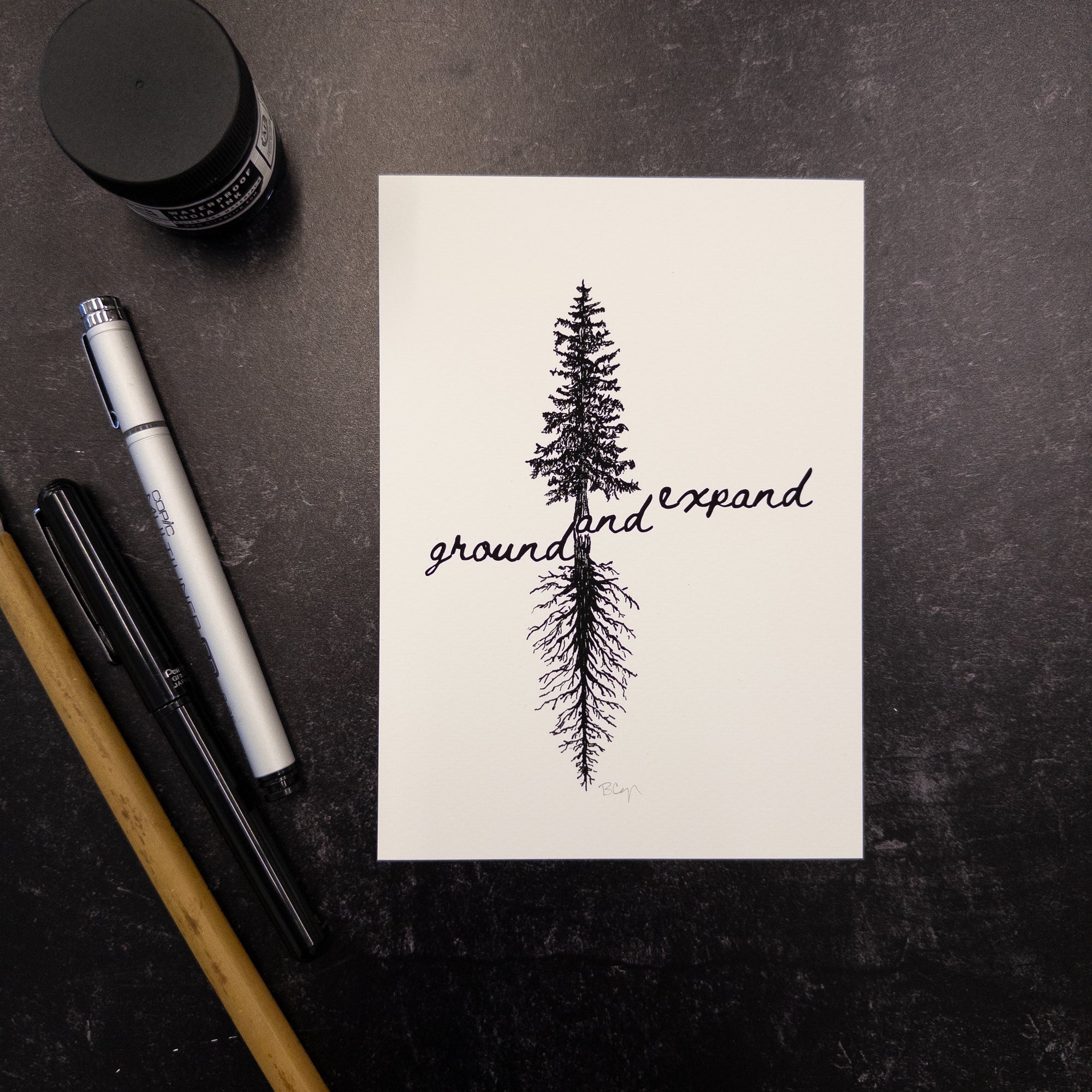 Print Sale - 5x7 Ground and Expand - Tree and Roots - Art Print - Ready to Ship